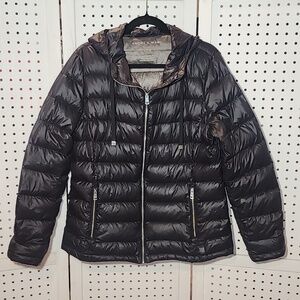 Andrew Marc Lightweight Premium Down Size Large Puffer Jacket Black